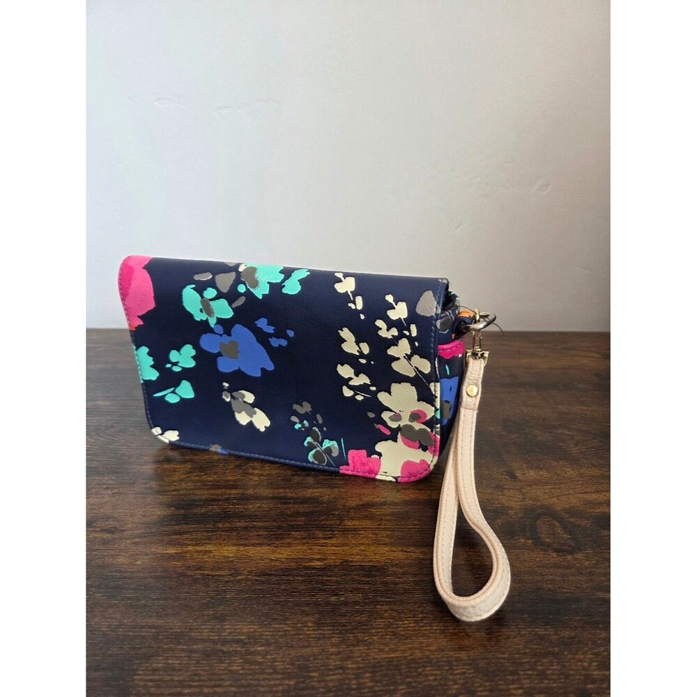 Merona Floral Purse Clutch Watercolor Abstract Colorful Y2K Handbag Small Wrist